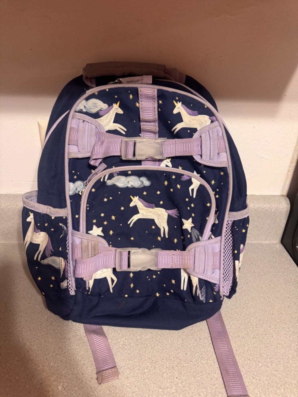 Pottery Barn Kids Navy Unicorn Backpack Mackenzie Glow-in-the-Dark Backpack